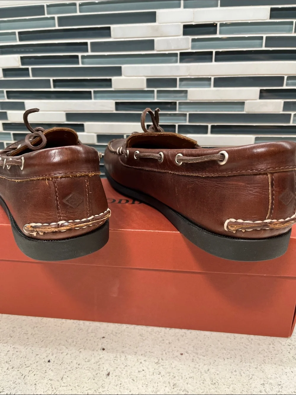 Men’s Quoddy Brown Leather Driving Moccasins